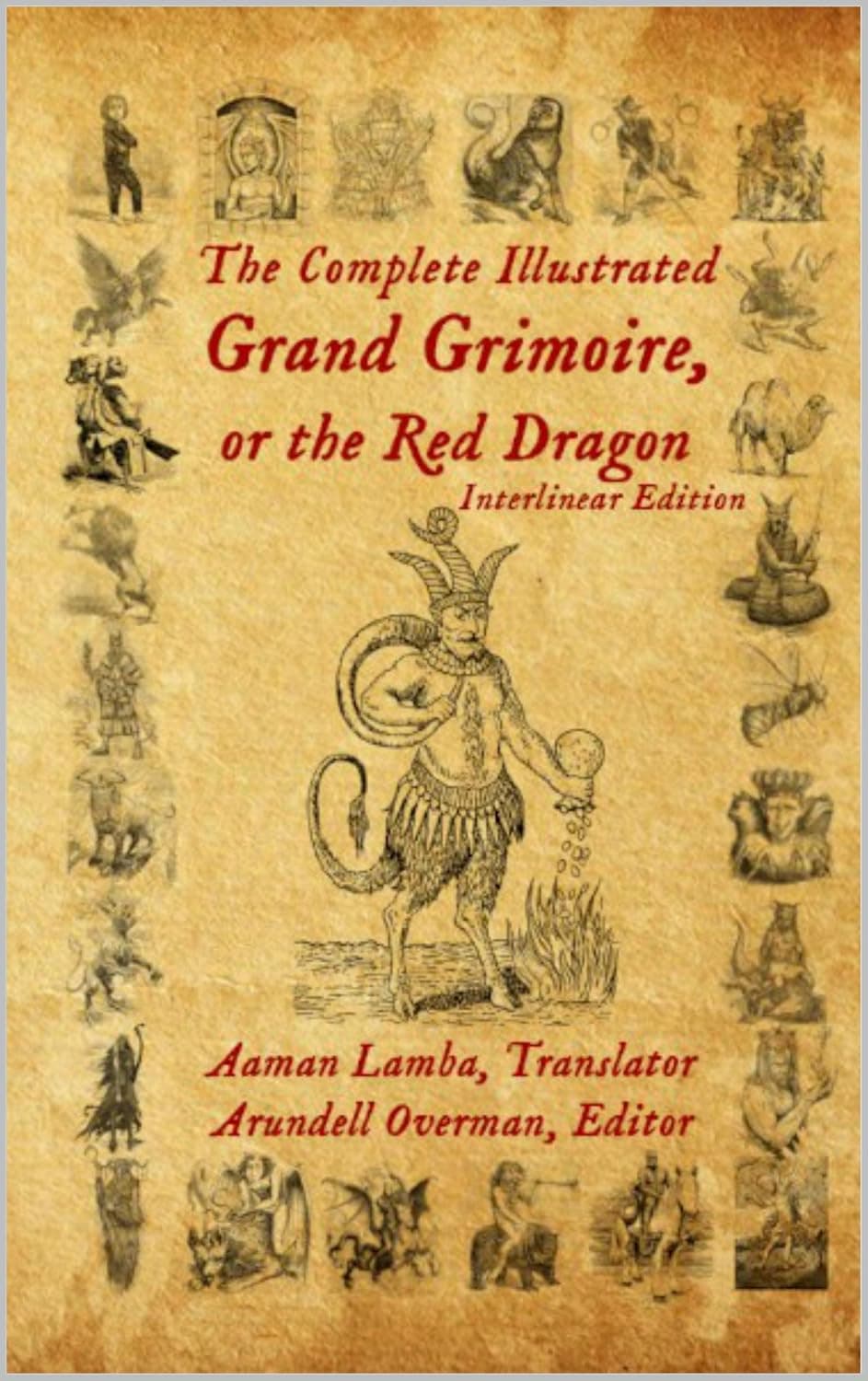 The Complete Illustrated Grand Grimoire, Or The Red Dragon by Aaman Lamba - Book cover for occult and esoteric literature